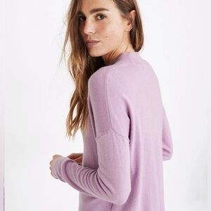 Madewell Ashbury Mockneck Sweater in Vibrant Lilac